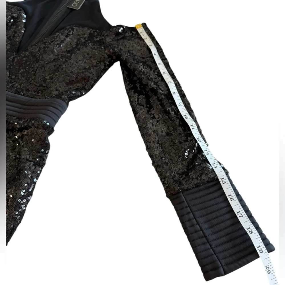 Zhivago Revolve Black Sequin Off-Shoulder Mini Dress‎ US 6